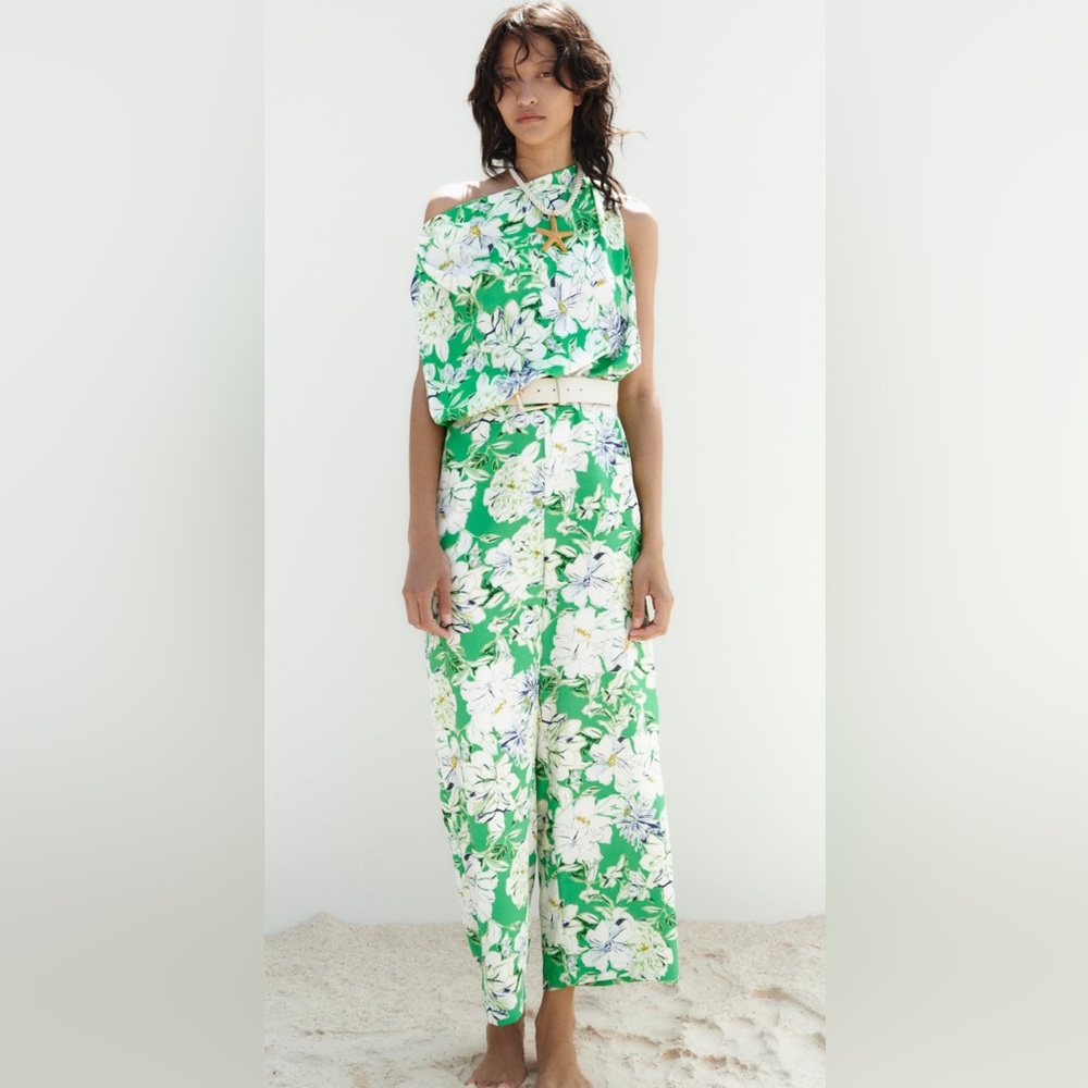Brand New Belted Jumpsuit From Zara Size Medium